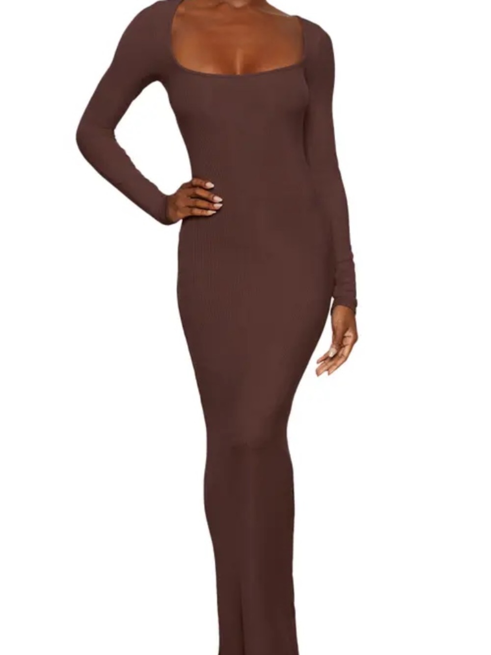 NWT SOFT LOUNGE LONG SLEEVE DRESS l COCOA
